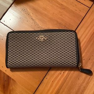 Coach Legacy Jacquard Zip Around Wallet